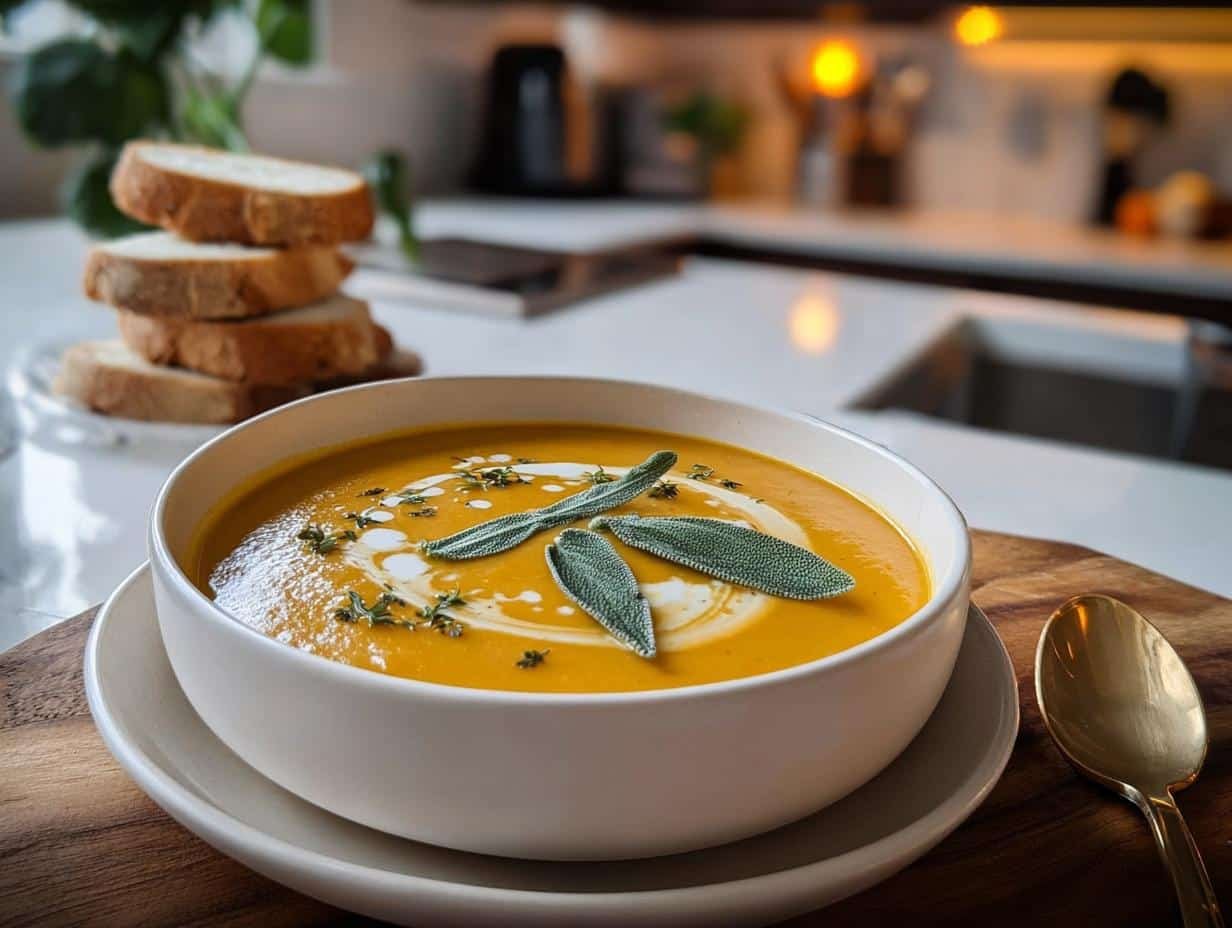 Pumpkin Sage Soup Dinner