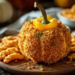 Pumpkin Shaped Cheese Bal