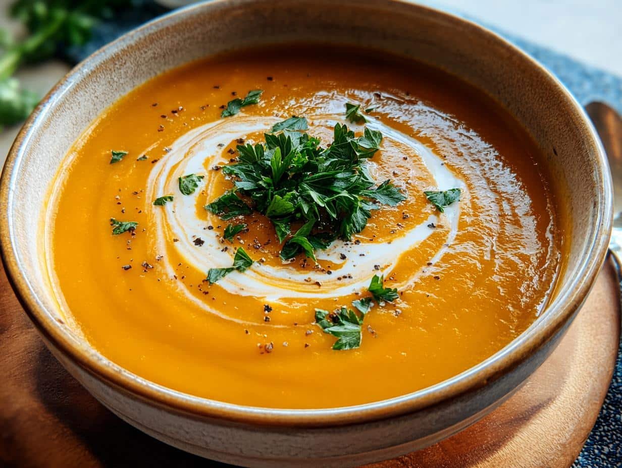 Roasted Carrot Soup: 1 Amazing Comfort Bowl - Roasted Carrot Soup - additional detail