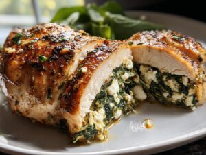 Spinach Feta Stuffed Chicken