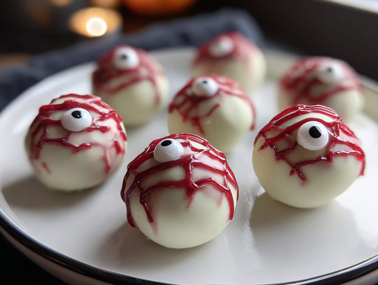 Spooky Eyeball Truffles: Ghoulishly Good Treats - Spooky Eyeball Truffles - additional detail