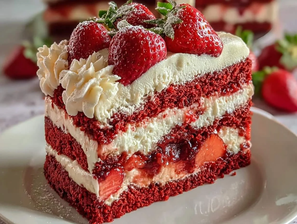 Amazing Strawberry Earthquake Cake - Strawberry Earthquake Cake Dessert - main visual representation