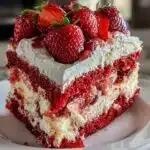 Strawberry Earthquake Cake Dessert