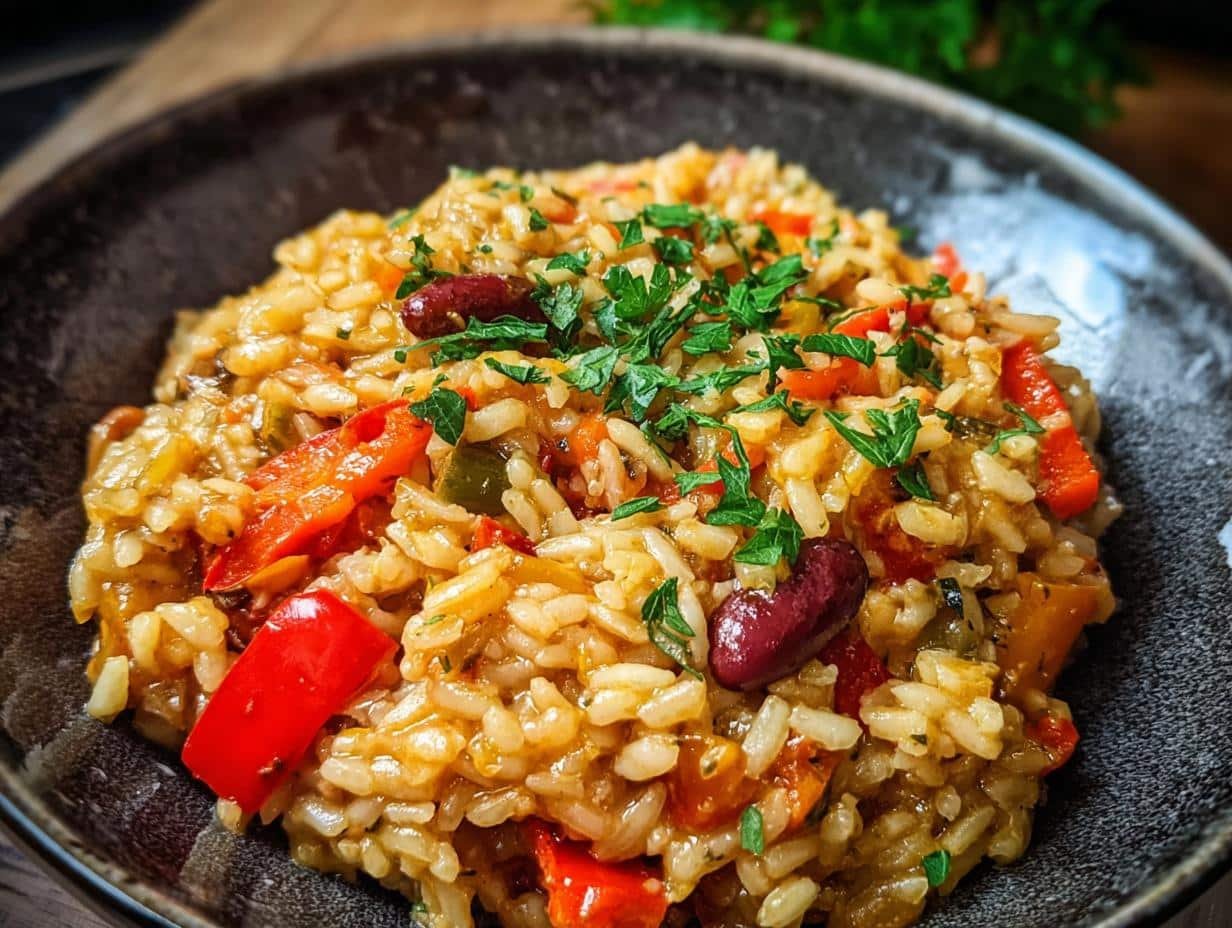 Vegan Cajun Risotto: 1 Creamy, Spicy Dream - Vegan Cajun Risotto - additional detail