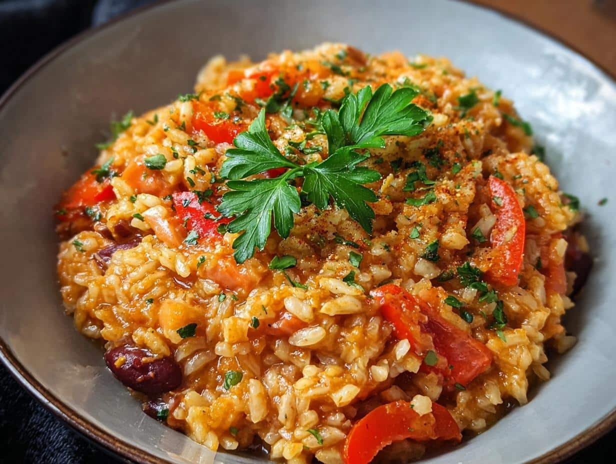 Vegan Cajun Risotto: 1 Creamy, Spicy Dream - Vegan Cajun Risotto - additional detail