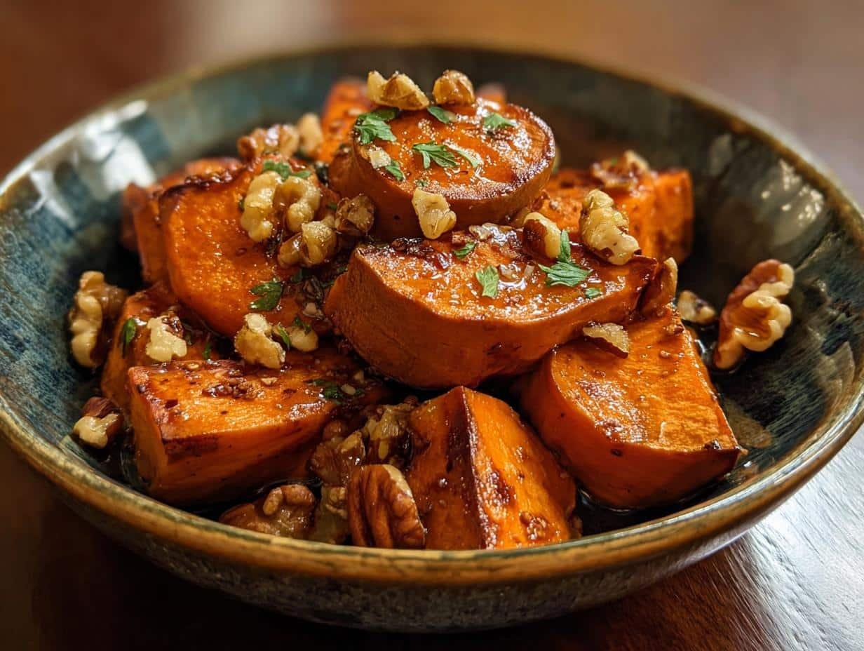 Walnut Maple Roasted Sweet: Amazing Glazed Potatoes - Walnut Maple Roasted Sweet - additional detail