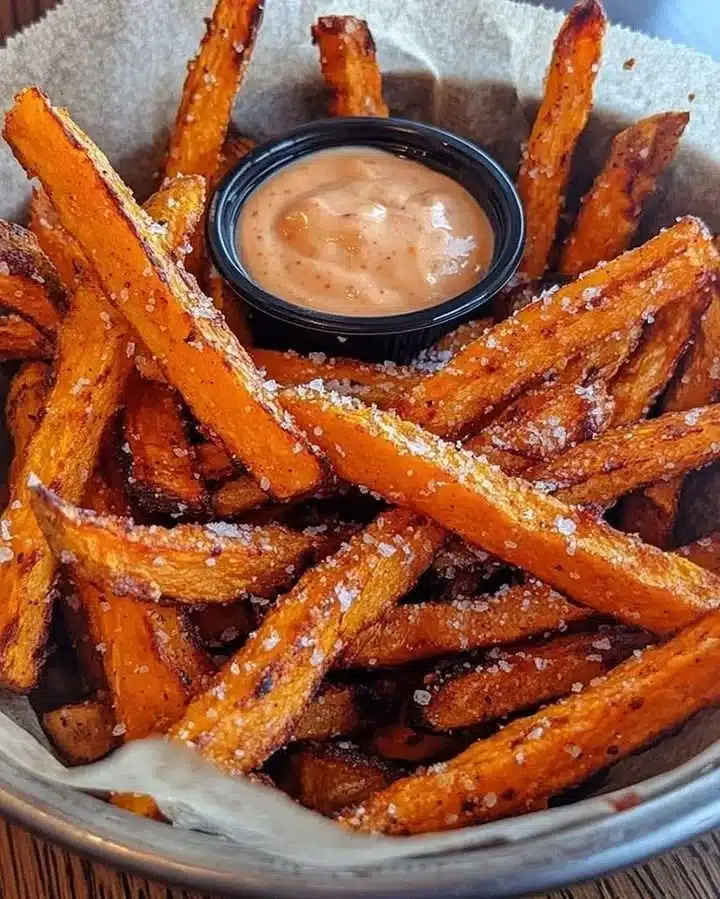 Delicious Air Fryer Alexia sweet potato fries served in a bowl