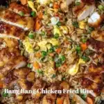 Delicious Bang Bang Chicken Fried Rice served in a bowl.