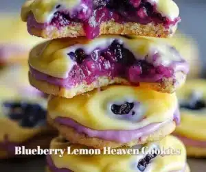 Blueberry Lemon Heaven Cookies 5 Delicious Blueberry Lemon Cookies with vibrant blueberries and lemon zest