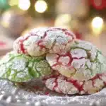 Delicious cake mix crinkle cookies on a baking tray, perfect for dessert.