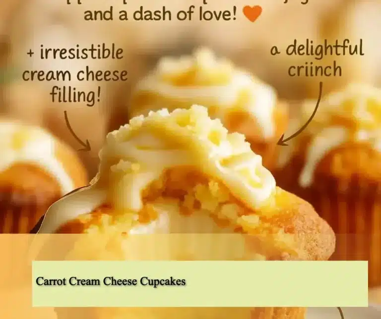 Delicious carrot cream cheese cupcakes with creamy frosting on top