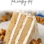 Delicious Churro Cake topped with cinnamon sugar and drizzled with chocolate sauce