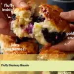 Fluffy blueberry biscuits freshly baked and ready to enjoy