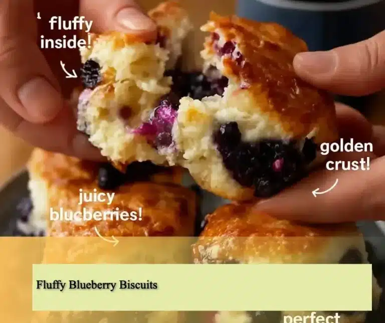 Fluffy blueberry biscuits freshly baked and ready to enjoy