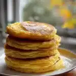 Delicious homemade Fried Cornbread (Hoecakes) served on a plate.