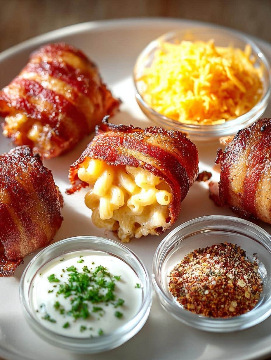 Bacon Wrapped Mac Cheese