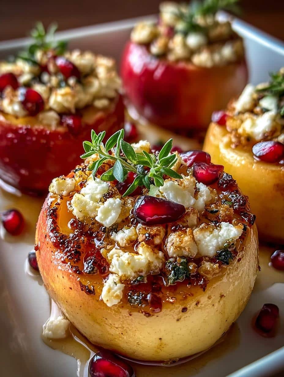 Delicious Baked Apples with Feta and Honey Recipe 3 Delicious Baked Apples with Feta and Honey Recipe - Baked Apples with Feta - additional detail