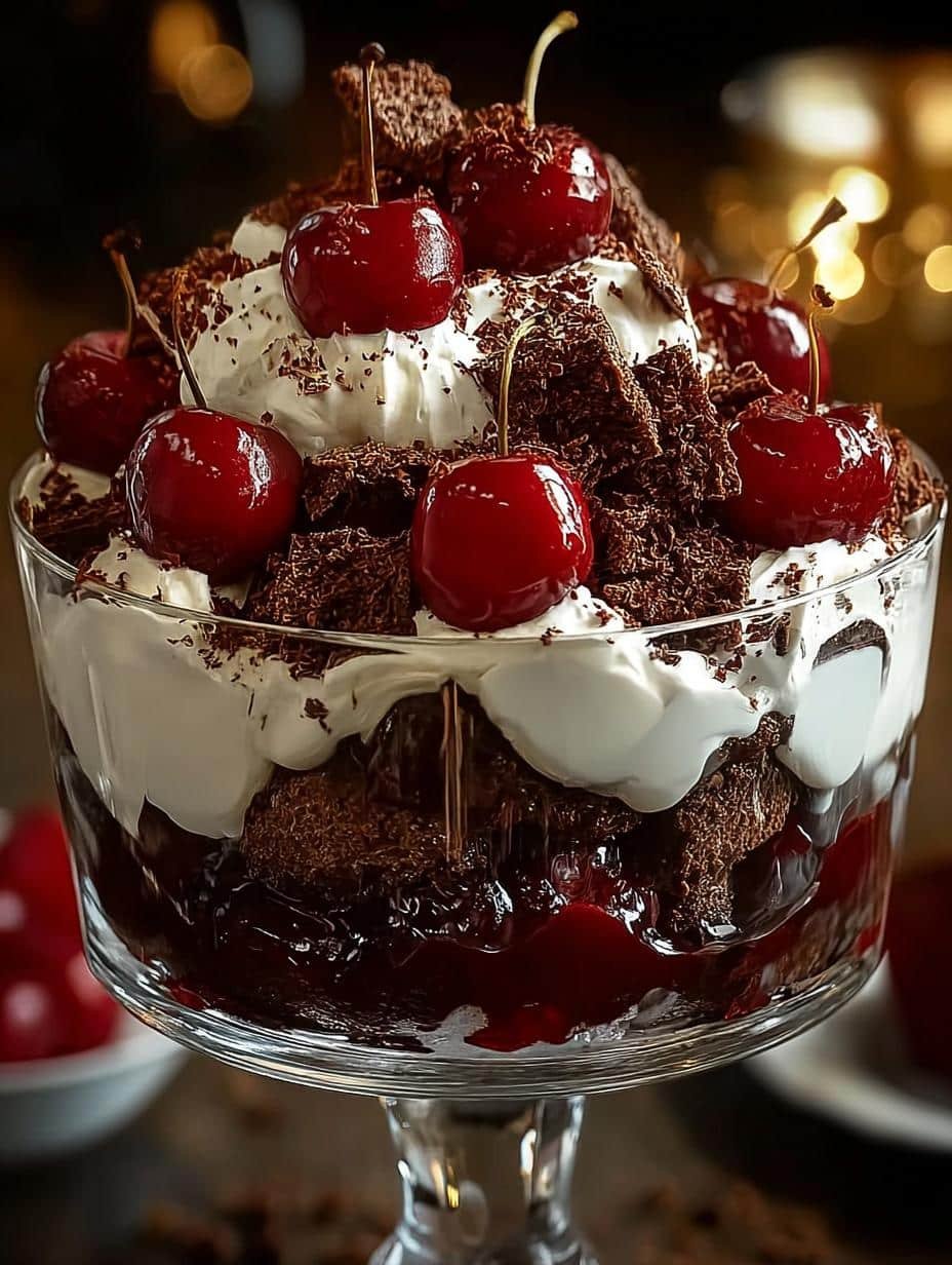 Black Forest Trifle For Festive Chocolate Cherry Delight 2 Black Forest Trifle For Festive Chocolate Cherry Delight - Black Forest Trifle For - main visual representation
