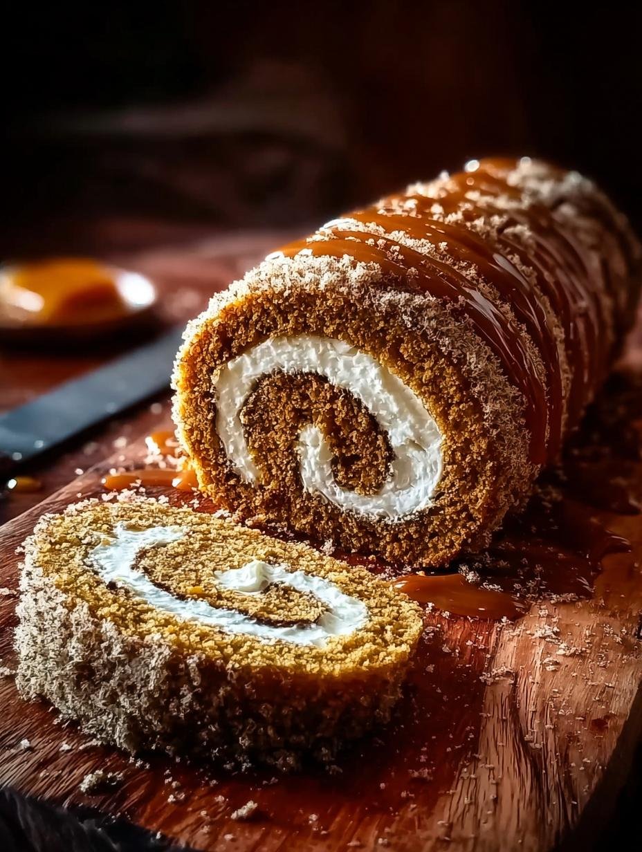 Caramel Pumpkin Cake Roll: Decadent Fall Treat - Caramel Pumpkin Cake Roll - main visual representation