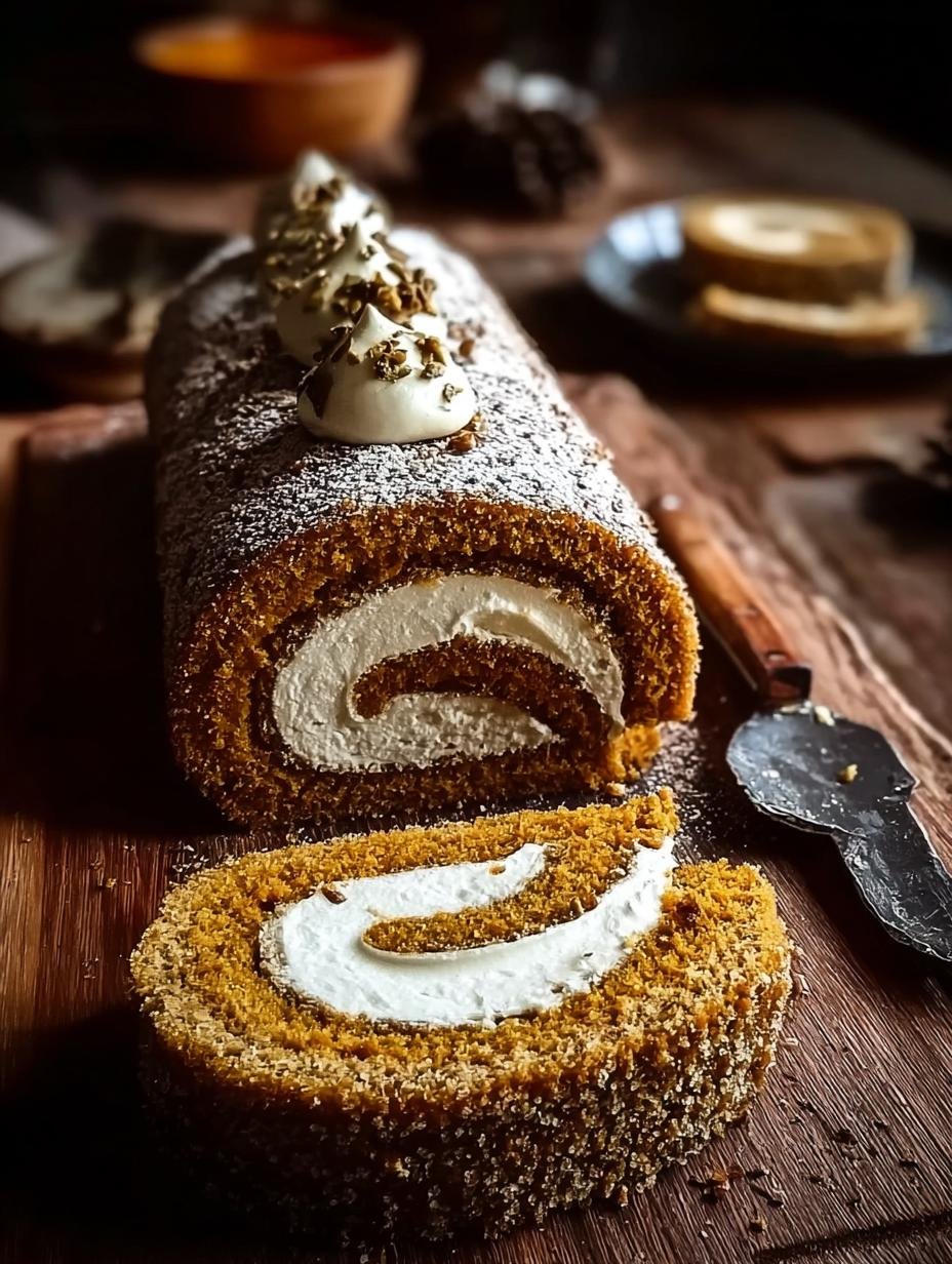 Caramel Pumpkin Cake Roll: Decadent Fall Treat - Caramel Pumpkin Cake Roll - additional detail