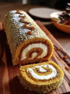Caramel Pumpkin Cake Roll