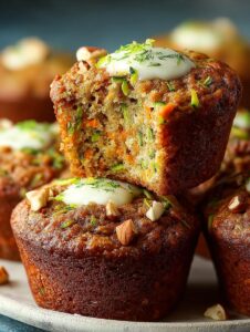 Carrot Cake Zucchini Muffins