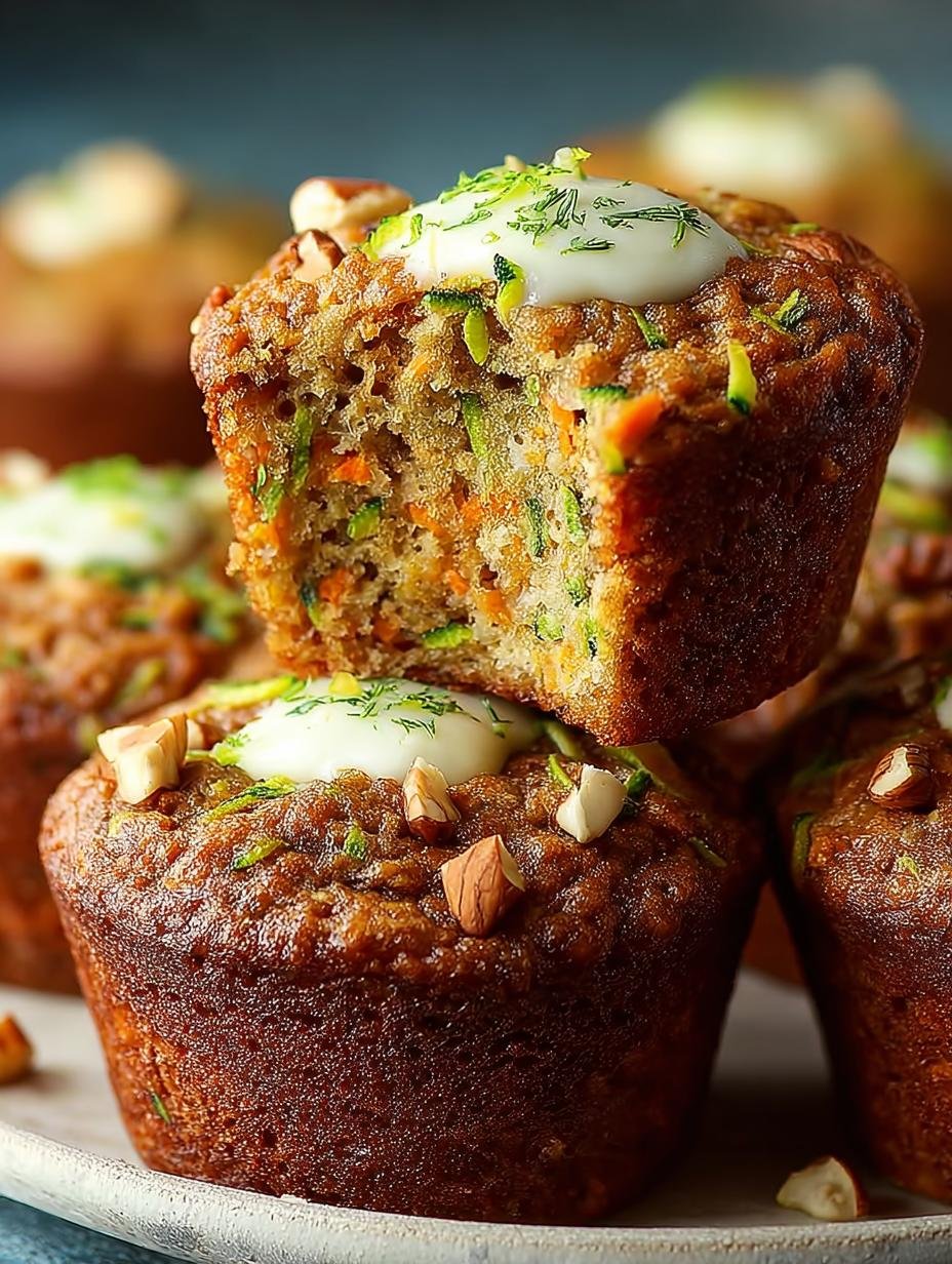 Carrot Cake Zucchini Muffins: 12 Irresistibly Moist Treats 1 Carrot Cake Zucchini Muffins
