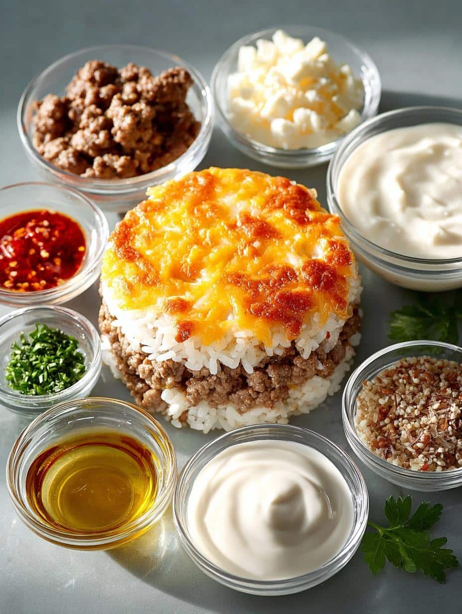 Delicious Cheesy Ground Beef Rice Casserole Recipe 2 Delicious Cheesy Ground Beef Rice Casserole Recipe - Cheesy Ground Beef Rice - main visual representation