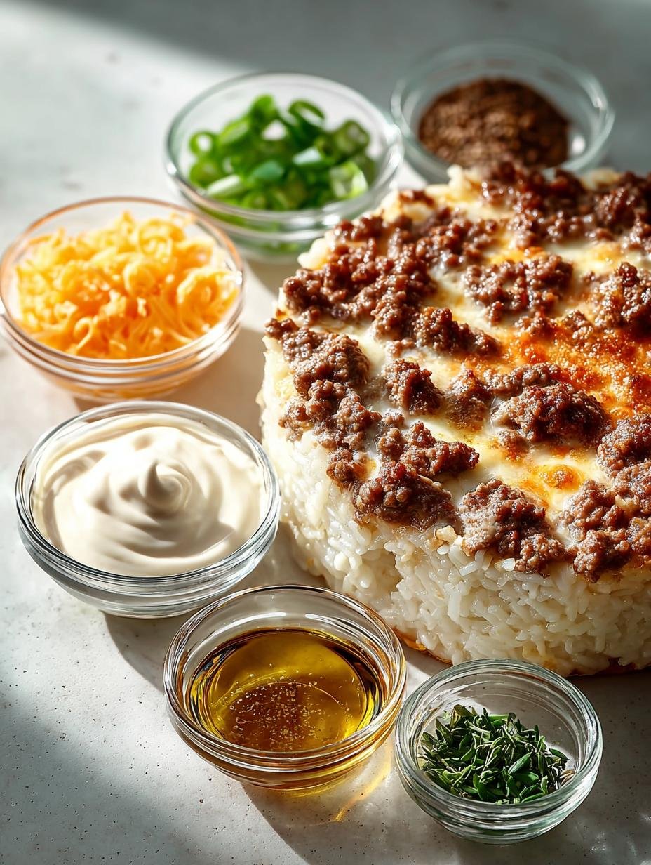 Delicious Cheesy Ground Beef Rice Casserole Recipe 3 Delicious Cheesy Ground Beef Rice Casserole Recipe - Cheesy Ground Beef Rice - additional detail