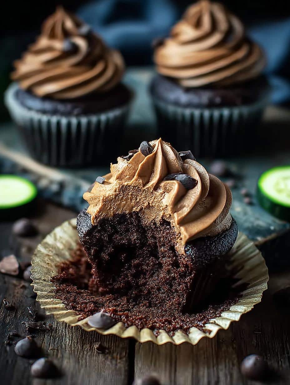 Amazing Chocolate Zucchini Cupcakes Secret Recipe - Chocolate Zucchini Cupcakes - additional detail
