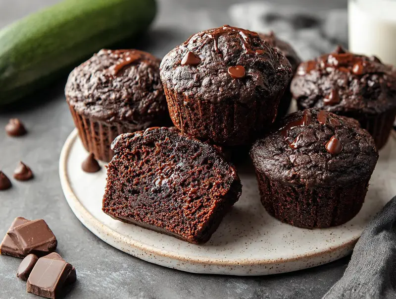 Delicious Chocolate Zucchini Muffins: Moist & Easy - Chocolate Zucchini Muffins - main visual representation