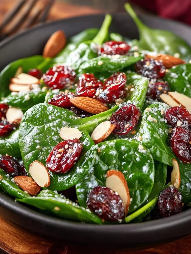 Christmas Cranberry Spinach Salad