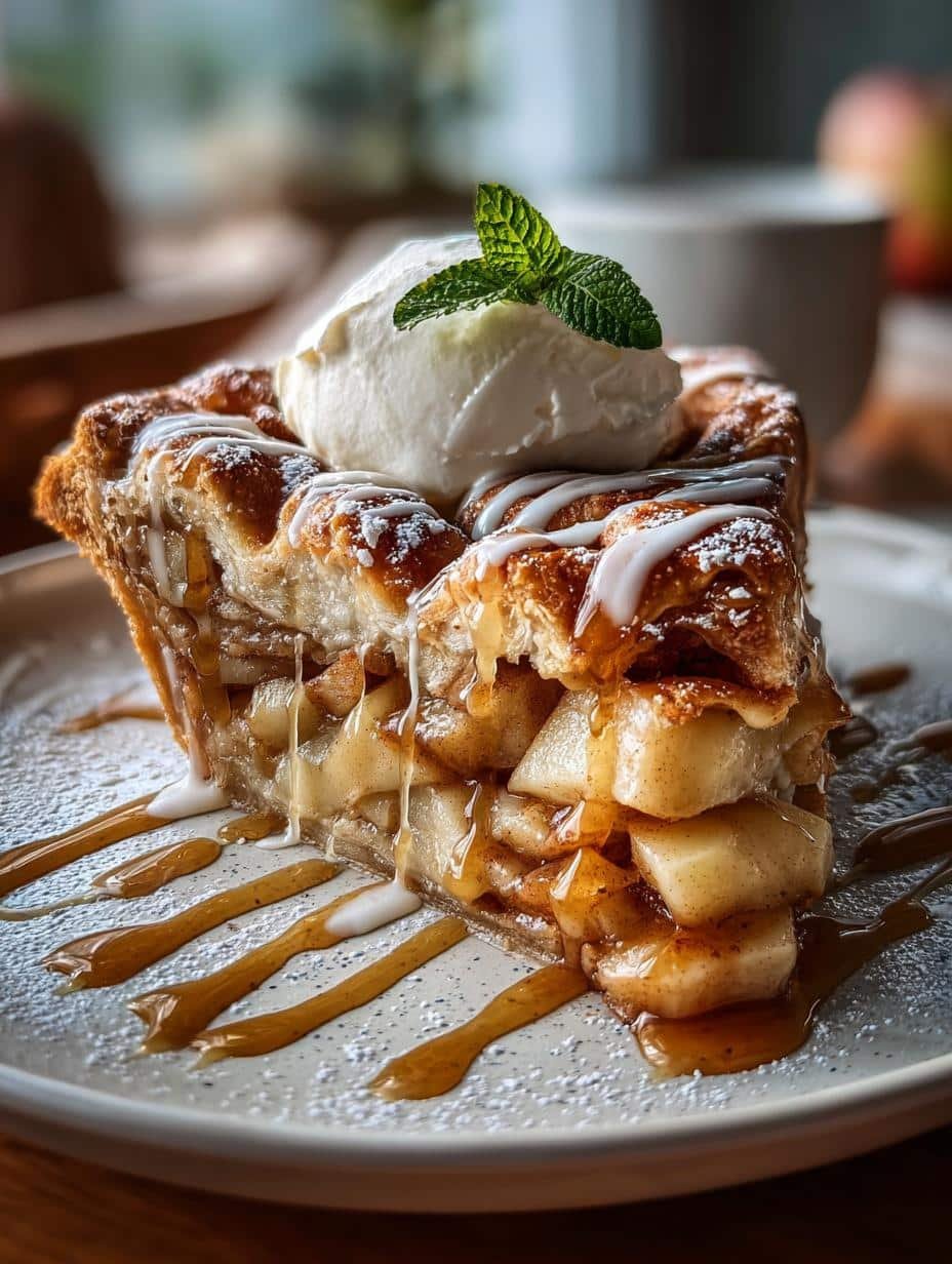 Irresistible Cinnamon Roll Apple Pie Recipe in 30 Minutes - Cinnamon Roll Apple Pie - main visual representation