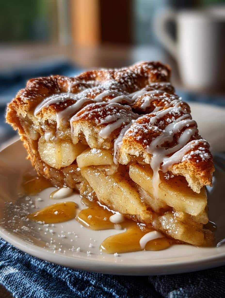 Cinnamon Roll Apple Pie
