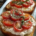 Cottage Cheese Tomatoes Toast