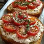 Cottage Cheese Tomatoes Toast