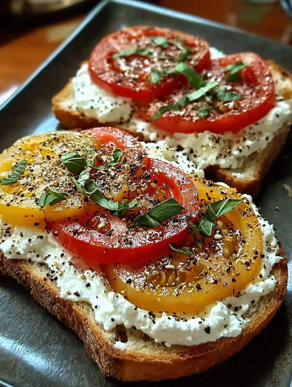 Cottage Cheese Tomatoes Toast: 1 Fast, Tasty Meal - Cottage Cheese Tomatoes Toast - additional detail