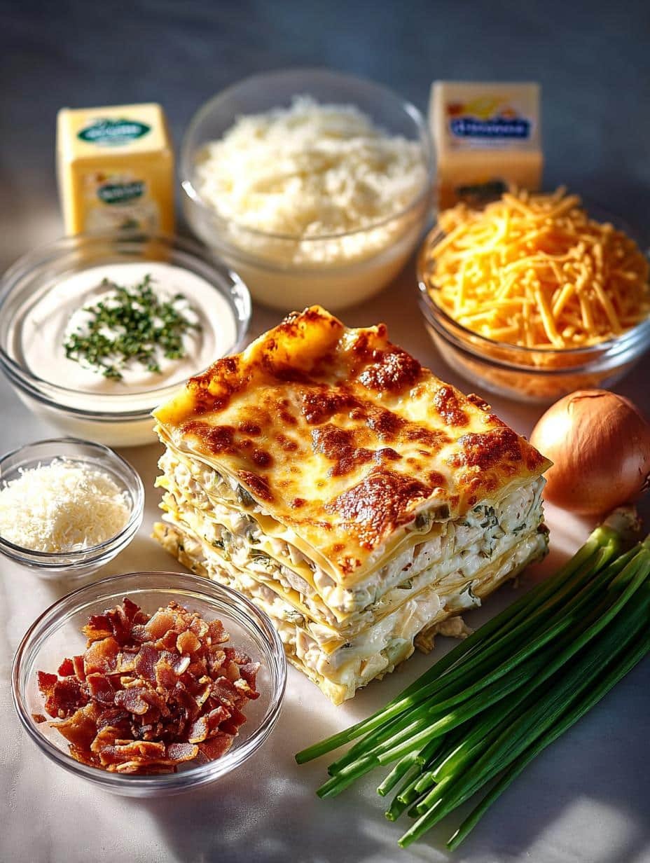 Irresistible Crack Chicken Lasagna fresh from the oven, ready to serve