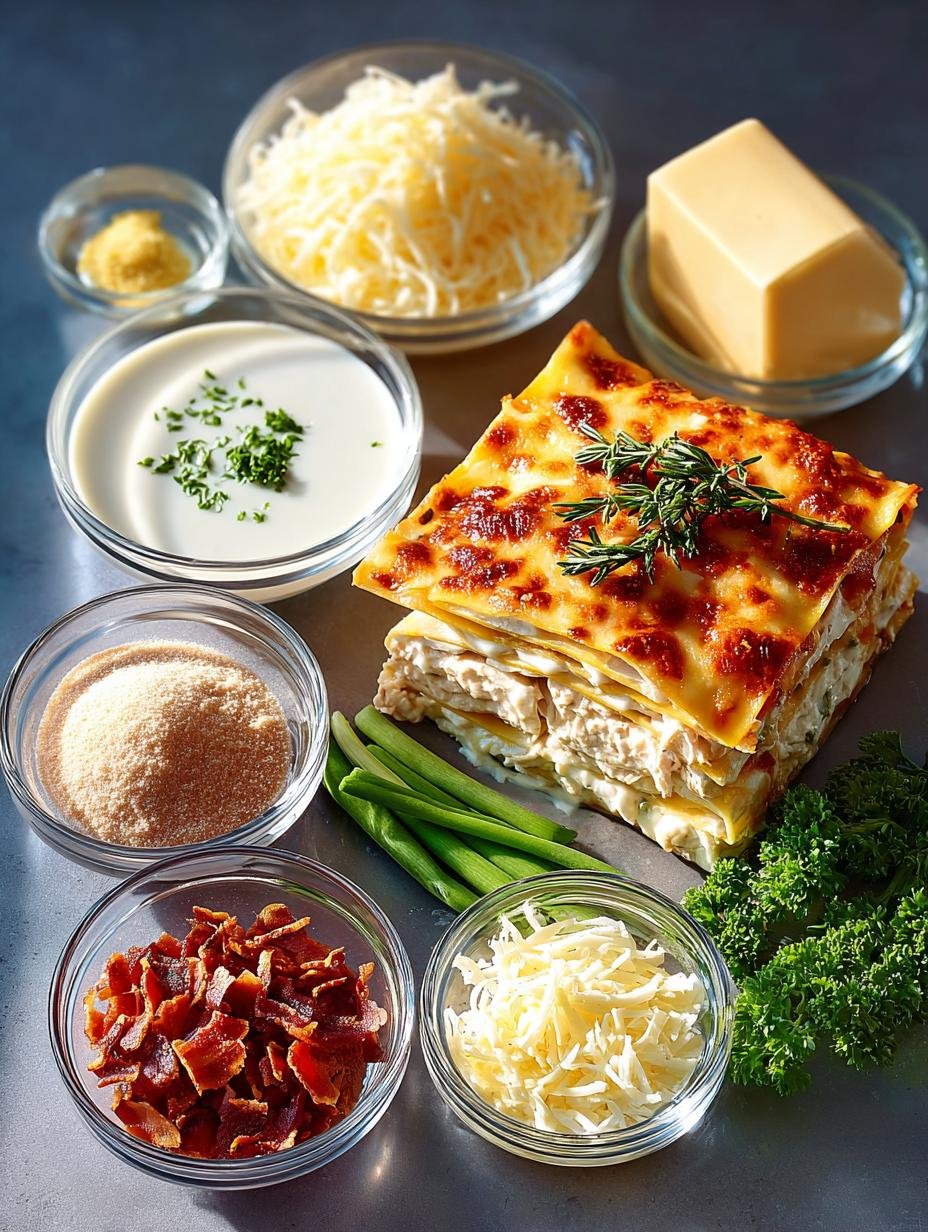 Delicious layers of Crack Chicken Lasagna showcasing creamy cheese and chicken