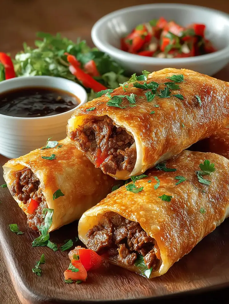 Crispy Beef Cheese Chimichangas: 12 Irresistible Bites 1 Crispy Beef Cheese Chimichangas
