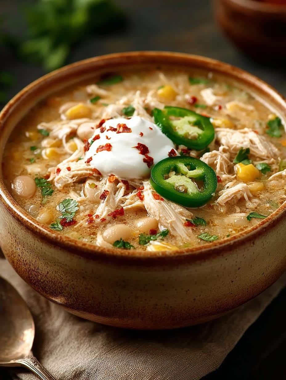 Warm & Creamy Crockpot White Chicken Chili Recipe 3 Warm & Creamy Crockpot White Chicken Chili Recipe - Crockpot White Chicken Chili - additional detail