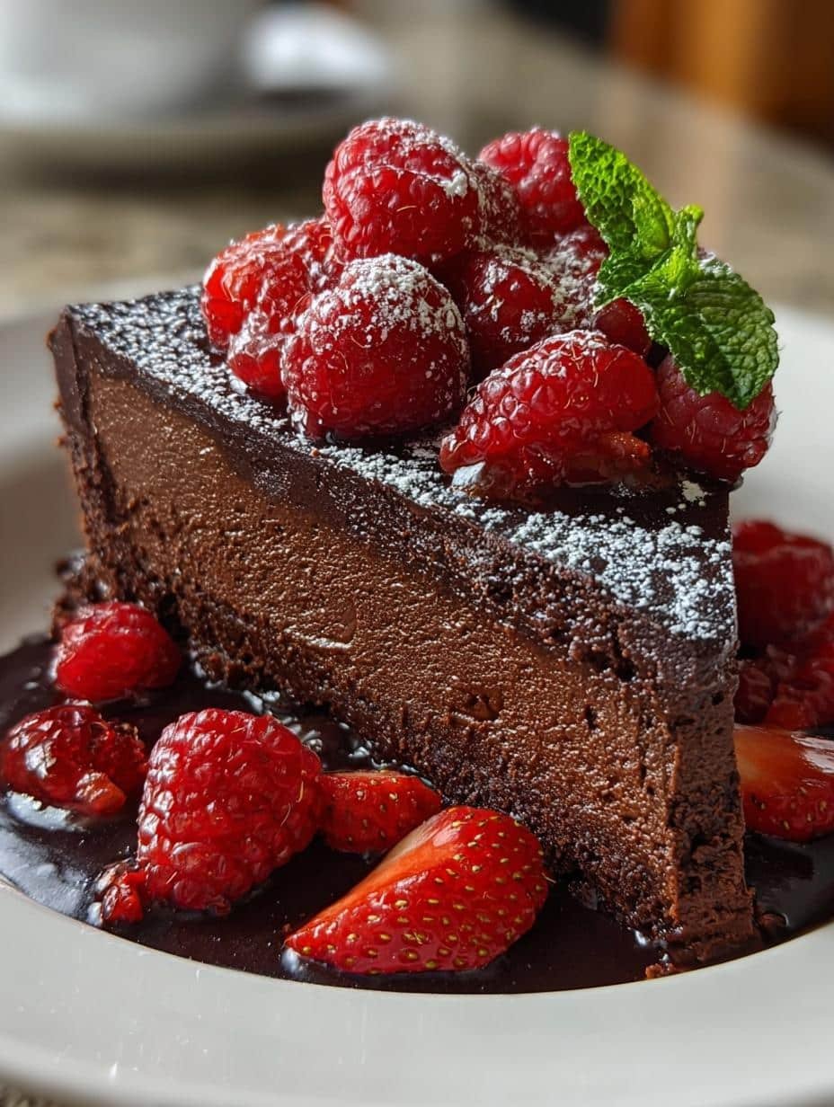 Flourless Chocolate Torte with Raspberries: A Decadent Delight 2 Flourless Chocolate Torte with Raspberries: A Decadent Delight - Flourless Chocolate Torte with - main visual representation