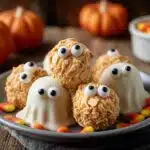 Ghostly Peanut Butter Balls