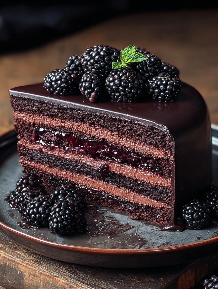 Indulge Dark Chocolate Blackberry Cake: 20 Min Prep - Indulge Dark Chocolate Blackberry - main visual representation