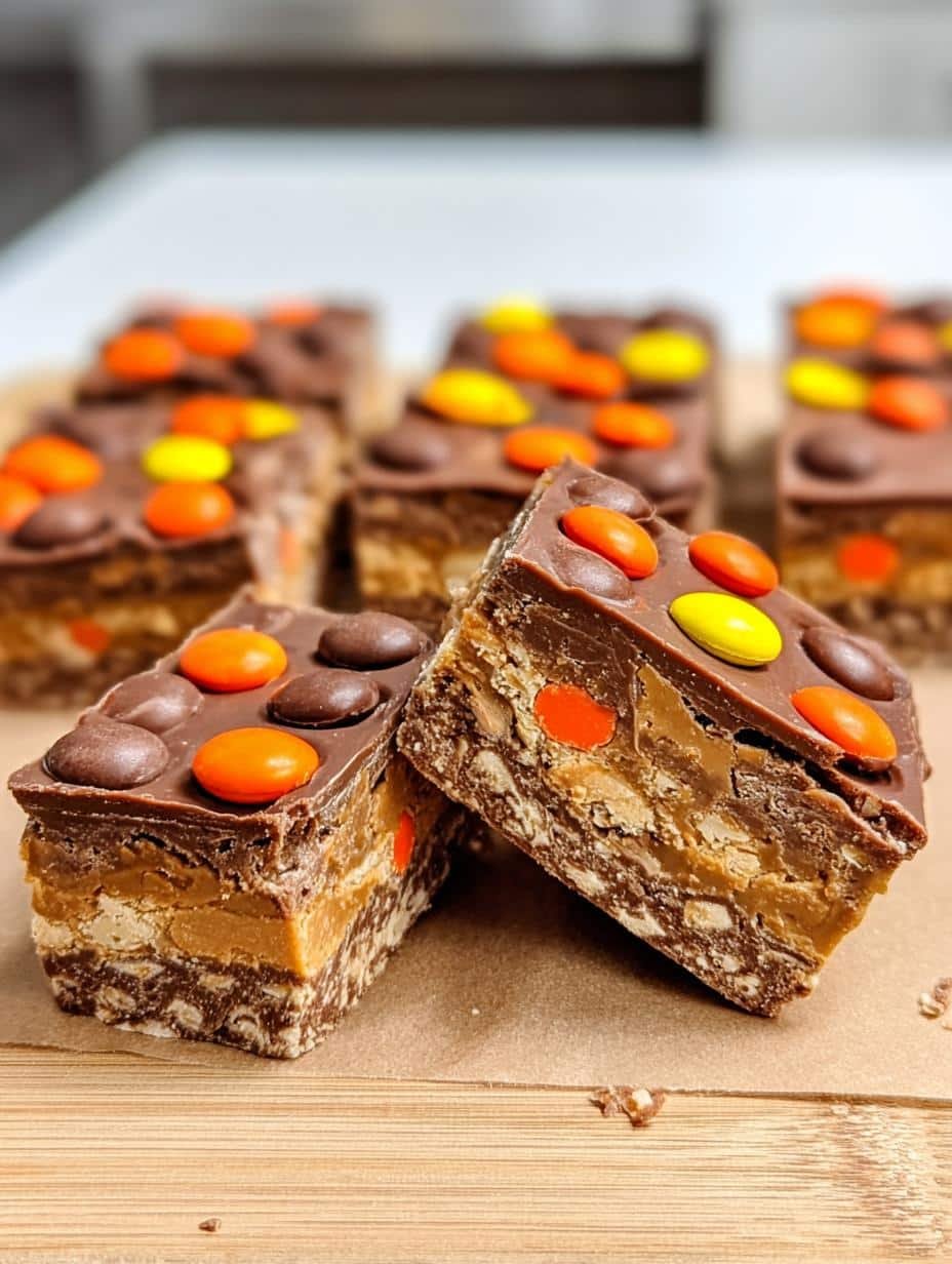 Irresistible Reese's Pieces Bars: 1 Delicious Treat - Irresistible Reeses Pieces Bars - additional detail