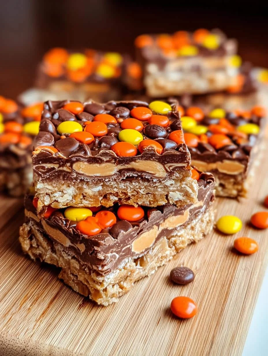 Irresistible Reeses Pieces Bars