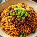 Mongolian Ground Beef Noodles