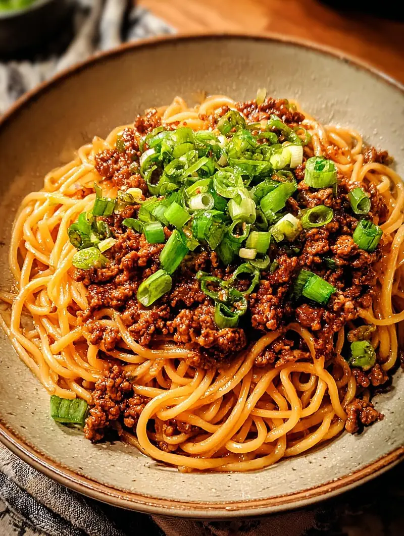 Mongolian Ground Beef Noodles: 10 Minute Meal - Mongolian Ground Beef Noodles - additional detail