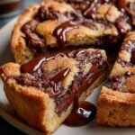Nutella Stuffed Cookie Pie