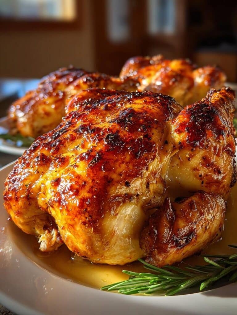 Orange Glazed Cornish Hens